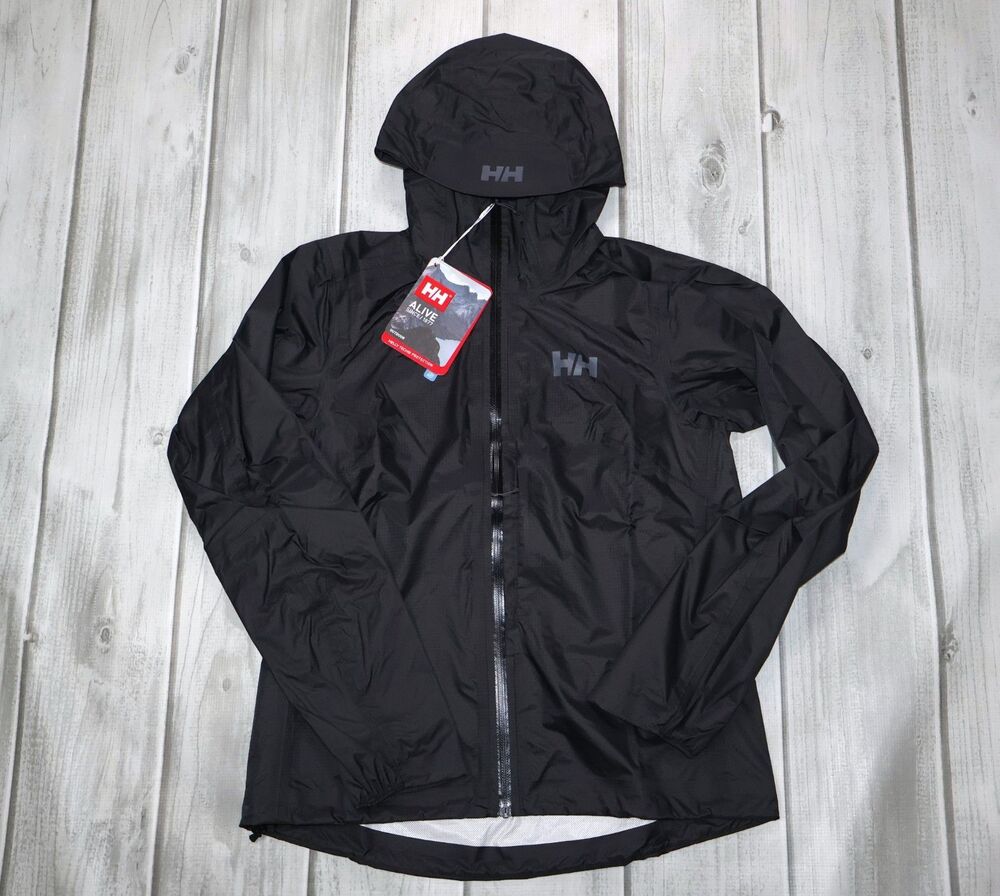 NEW Helly-Hansen Women's Verglas Micro Shell Jacket Packable Black Medium WP